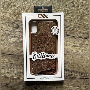 CaseMate iPhone XS Max Brilliance Rose Gold Genuine Crystals Case